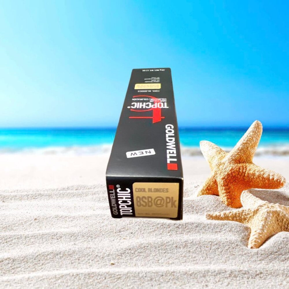 Goldwell Topchic Permanent Hair Color 8SB@Pk Cool Blondes 2.1 Oz (60 ml)